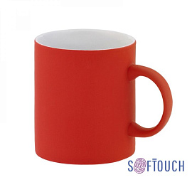 Кружка с покрытием soft touch (Красный)