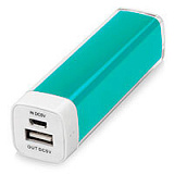 Портативное зарядное устройство "Ангра", 2200 mAh, цвет бирюзовый