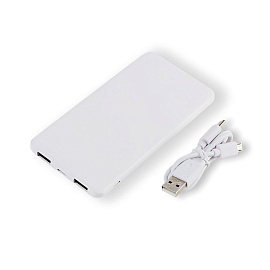 Зарядное устройство "Slim", 5000 mAh, цвет белый (Белый)
