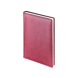 Ежедневник датированный VELVET (АР), формат A5, белая бумага, цвет черный (Бордовый)
