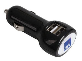 Автомобильное зарядное устройство с подсветкой Logocharger (Чёрный)