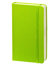 Записная книжка (бренд InFolio) коллекция "Lifestyle", формат A6, переплёт твердый с резинкой (Светло-зелёный)
