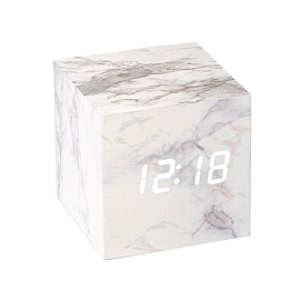 Часы Cube Click Clock (Светло-серый)