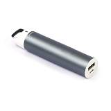 Зарядное устройство с металлическим корпусом “ENC Small“,  2200 Mah, цвет серый