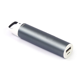 Зарядное устройство с металлическим корпусом “ENC Small“,  2200 Mah, цвет серый (Серый)