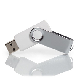 Флешка PM001 С ПОВОРОТНЫМ МЕХАНИЗМОМ с чипом 4 гб. USB 2.0 (Белый)