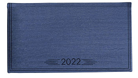 Еженедельник датированный 2022, формат 16х9, переплет интегральный (синий)