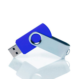 Флешка PM001 С ПОВОРОТНЫМ МЕХАНИЗМОМ с чипом 4 гб. USB 2.0 (Синий)