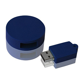 Флешка PVC045 с чипом 16 гб. USB 2.0 (Тёмно-синий)