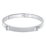 Браслет жесткий Distinct Bangle, c кристаллами Swarovski, размер М