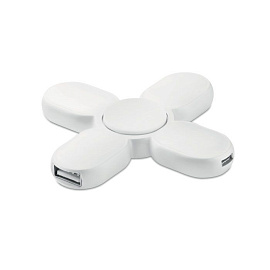 Разветвитель на 4 USB порта, белый (Белый)