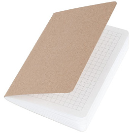 Блокнот Sandy, в клетку, цвет обложки крафт (Бежевый)