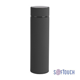 Термос "Бостон" с индикацией температуры, soft touch, 0, 5л. (Чёрный)