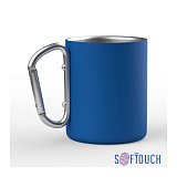 Кружка с карабином "Юта", с покрытием SOFT TOUCH, 300 мл