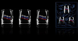 Подарочный набор дизайнерских стаканов для виски  «ФЛАГ РОССИИ»