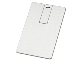 USB-флешка на 16 Гб "Card Metal" в виде металлической карты (Серебряный)