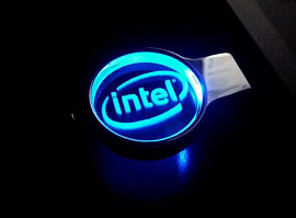 Флешка под гравировку 3D логотипа, 64 Гб, USB2.0 (Синий)
