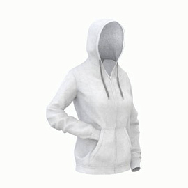 Толстовка женская 17W Style Woman (Белый; Серый)