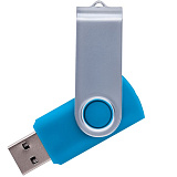 Флешка TWIST, 16ГБ. USB 3.0, голубая