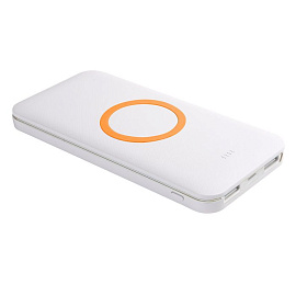 Беспроводное зарядное устройство SATURN (8000mAh) (Оранжевый; Белый)