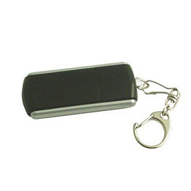 USB-Flash накопитель - брелок (флешка) прямоугольной формы из пластика с выдвижным механизмом, модел (Чёрный)