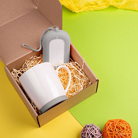 Набор подарочный MATISSE`TEAS: кружка(400мл), зарядное устройство(6000 mAh),коробка, стружка, красны (Серый)