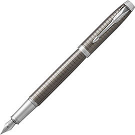 Ручка перьевая Parker IM Premium Dark Espresso Chiselled CT (Коричневый; Серебряный)