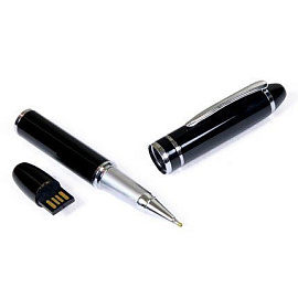 USB-Flash накопитель (флешка) - металлическая ручка, модель 370, объем памяти 32 Gb (Чёрный)