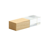 Флешка Кристалл Bamboo 16 Гб-USB 2.0 с белой подстветкой