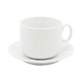 Чайная пара фарфоровая "Cappuchino" в коробке, белый