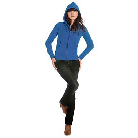 Толстовка женская Hooded Full Zip (Голубой; M)