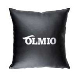 Подушка из экокожи, черная, OLMIO