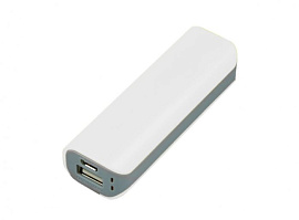 Универсальное зарядное устройство power bank прямоугольной формы (Белый)