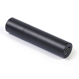 Зарядное устройство с металлическим корпусом и фонариком "ENC Small", 2200 Mah, цвет чёрный