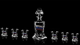 Подарочный набор для водки с штофом «ТРИКОЛОР»