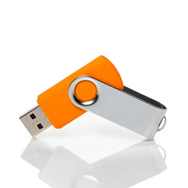 Флешка PM001 С ПОВОРОТНЫМ МЕХАНИЗМОМ с чипом 4 гб. USB 2.0 (Оранжевый)