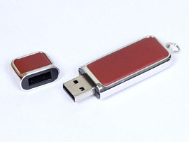 Кожаная флешка 4 Гб.Коричневый, USB2.0 (Коричневый)