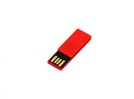 Флешка - скрепка 16 Гб.Оранжевый, USB2.0 (Красный)