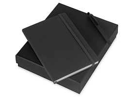 Подарочный набор Vision Pro soft-touch с ручкой и блокнотом А5 (чёрный)