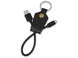Кабель-брелок USB-MicroUSB Pelle, черный (чёрный)