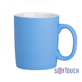 Кружка с покрытием soft touch (Голубой)