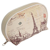 Косметичка Dewal Beauty серия "Парижская мода", 20,5х7,5х13 см