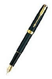 Перьевая ручка Parker Sonnet F528, цвет: MattBlack GT, перо: F