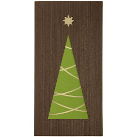 Открытка Seasons Greetings, с изображением подарка (Зелёный; Коричневый)