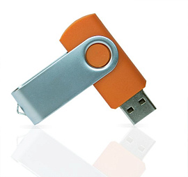 Флешка PVC001 (металлик) с чипом 4 гб. USB 2.0 (оранжевый)