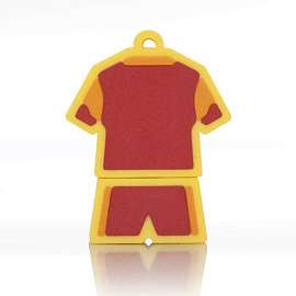 Флешка PVC054 "Спортивная форма" с чипом 16 гб. USB 2.0 (Жёлтый)