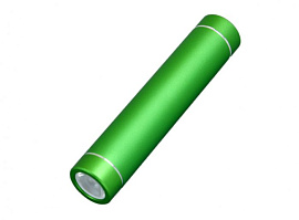Универсальное зарядное устройство power bank под нанесение логотипа с фонариком (Зелёный)