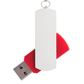 Флешка ELEGANCE, 16ГБ, оранжевая. USB 2.0 (Красный)