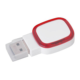 Флеш-карта с подсветкой, 16 GB (Красный; Белый)