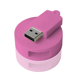 Флешка PVC045 с чипом 16 гб. USB 2.0 (Розовый)
